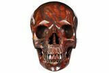 Realistic, Polished Red Picture Jasper Skull #151190-1